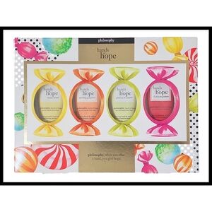NEW Philosophy Hands Of Hope Nurturing Hand Nail Creme 4 Piece Box Gift Set NEW